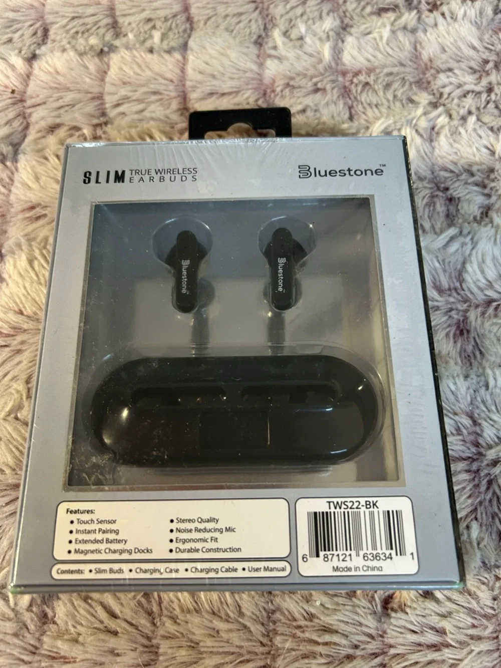 Slim True Wireless Earbuds - Black. New